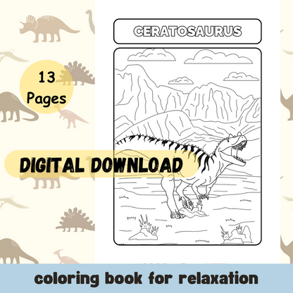 Dinosaurs colouring book