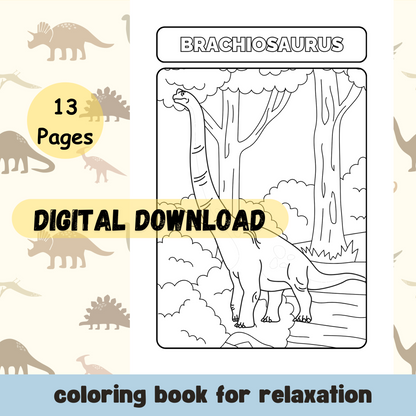 Dinosaurs colouring book